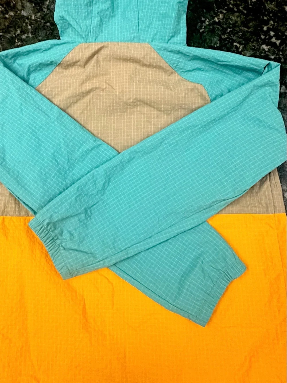 Old Navy Teal, Orange & Tan Kids Rashguard Swim Set